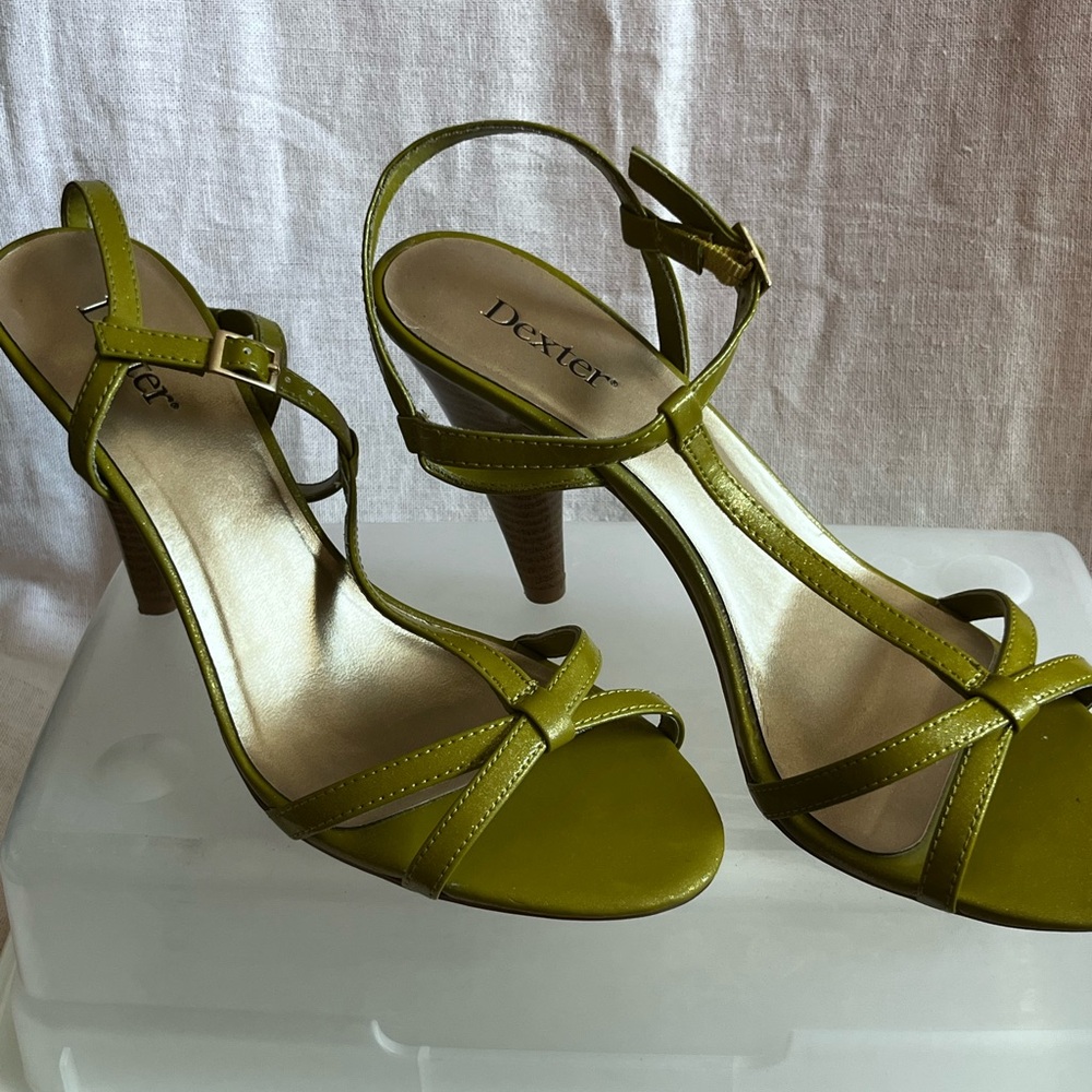 Dexter Olive Strappy Heels